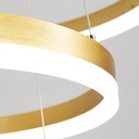 Lustra LED Minimalist Circular,cu telecomanda, 80W, 4000lm, auriu,cu trei tipuri de lumina,intensitate reglabila