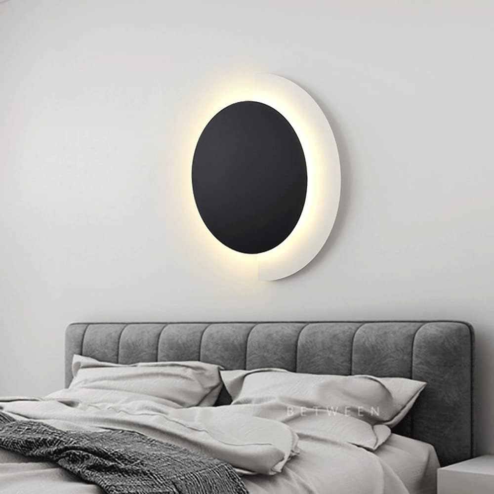 Aplica de perete Symmetrical Glow, 20W, 24cm, stil minimalist, negru