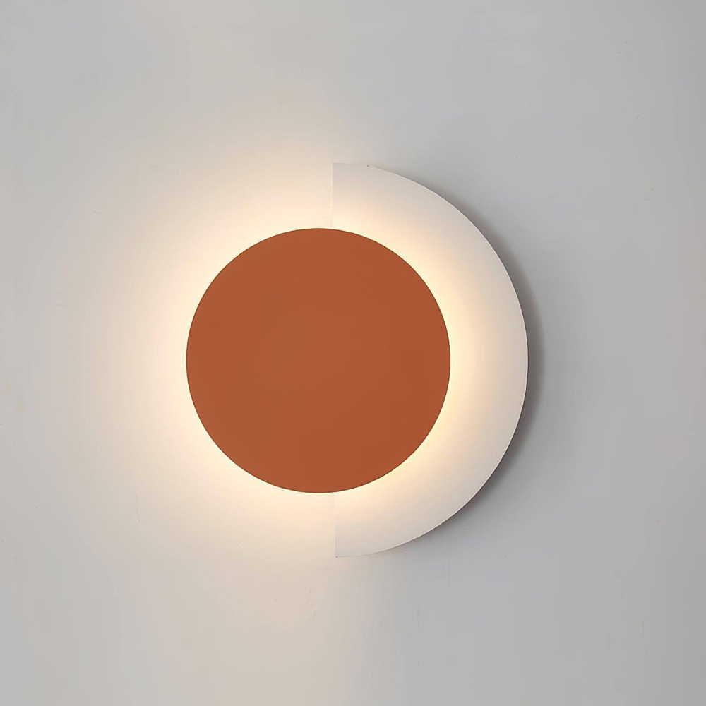 Aplica de perete Symmetrical Glow, 26W, 30cm, stil minimalist, portocaliu