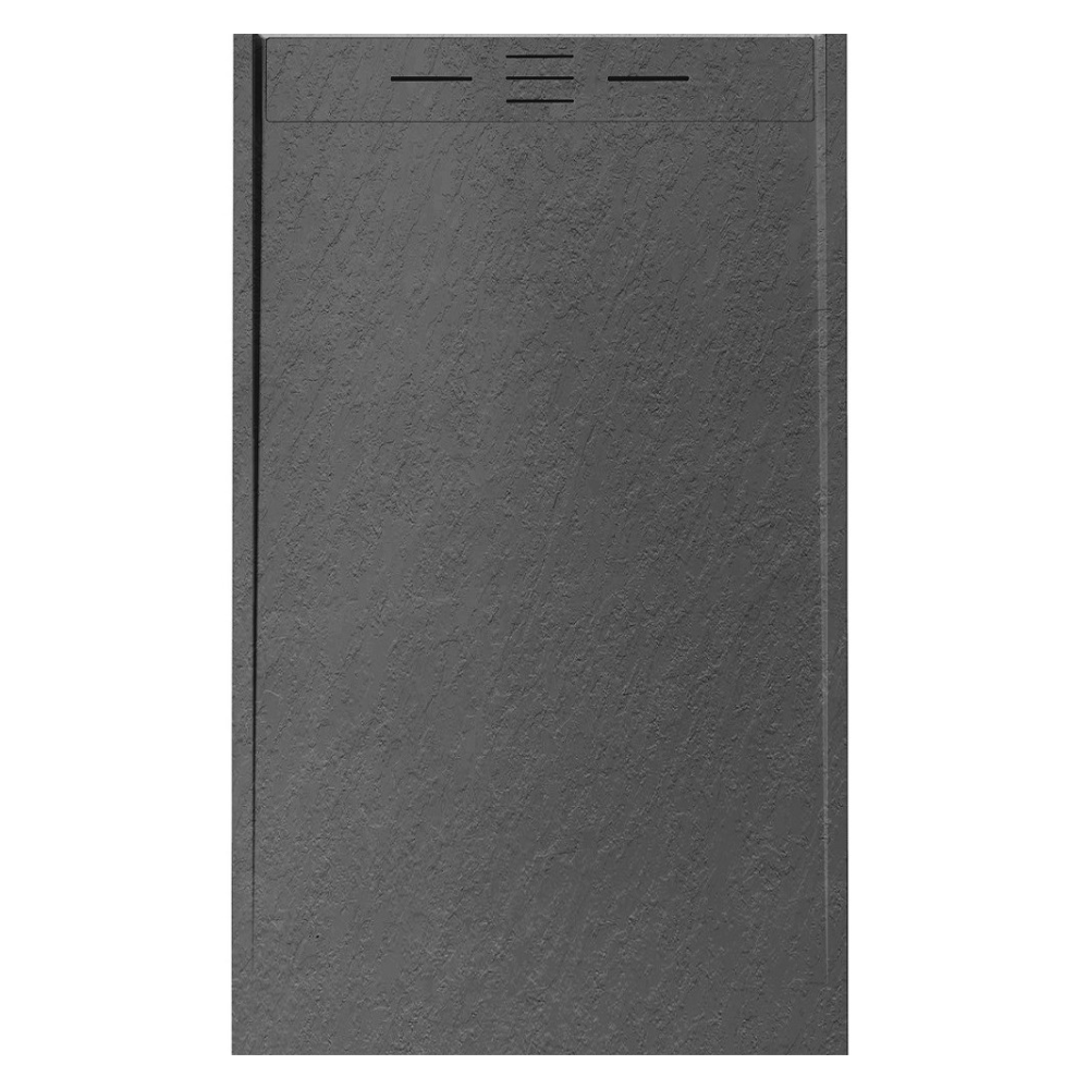 Cadita de baie Minimalist Oasis, 100x70cm, din compozit, cu sifon, negru