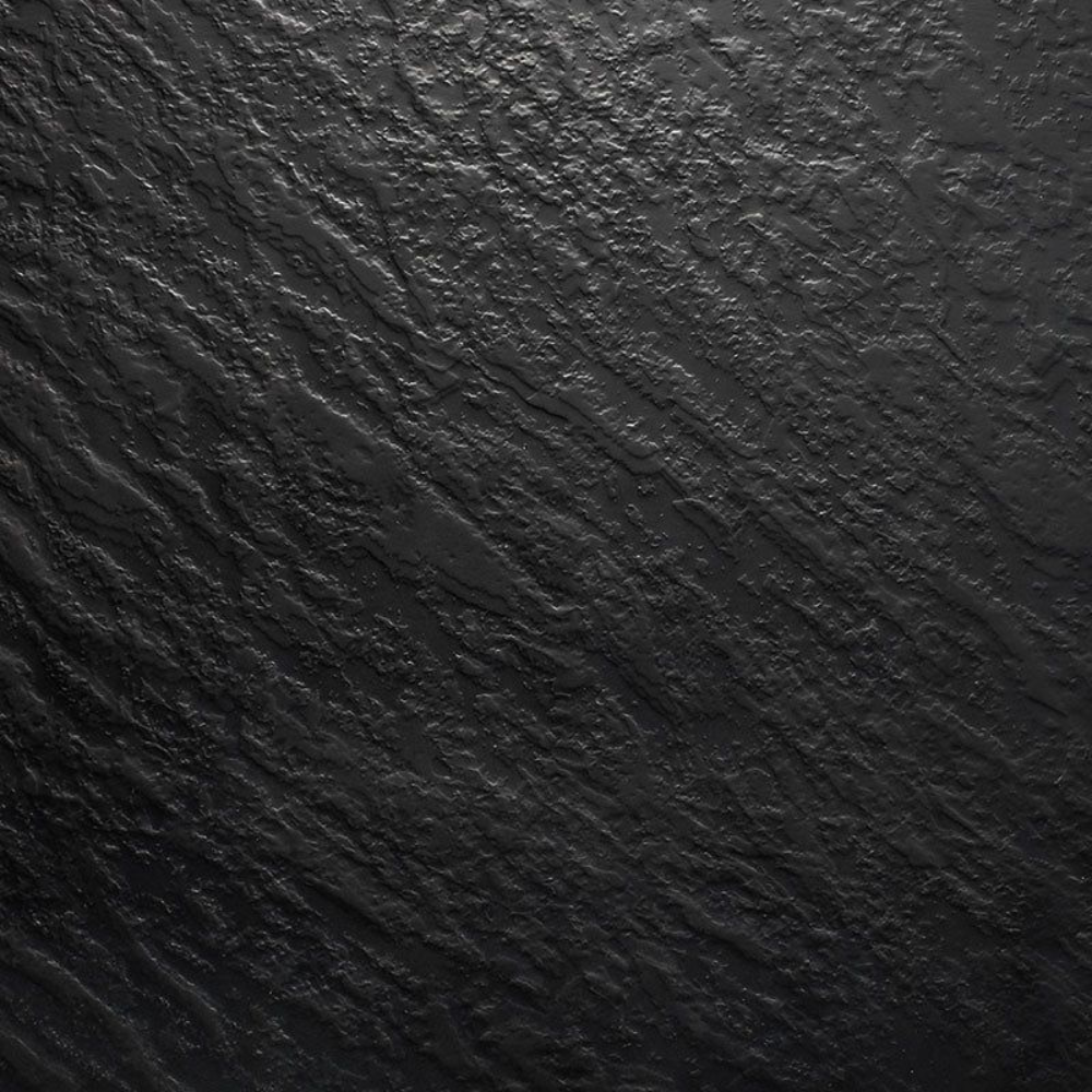 Cadita de baie Minimalist Oasis, 90x90cm, din compozit, cu sifon, negru