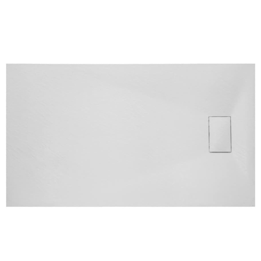 Cadita de baie Essential Modern, 100x70cm, din compozit, cu sifon, alb