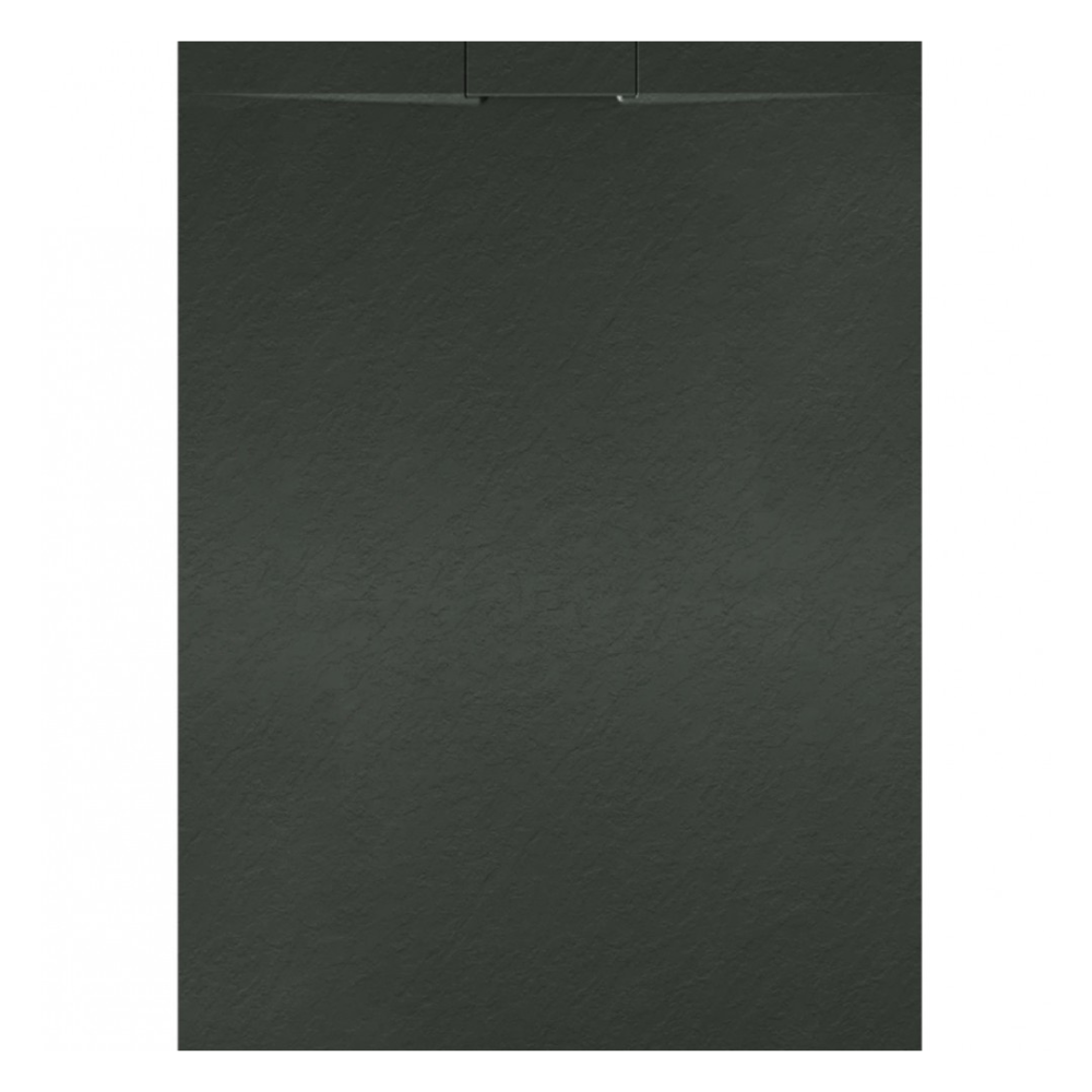 Cadita de baie Smooth Line Design, 100x70cm, din compozit, cu sifon, negru