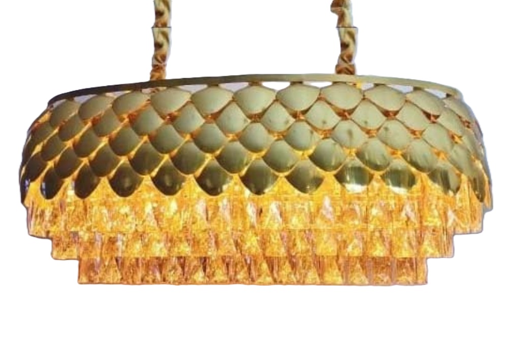 Candelabru Royal Golden, iluminat modern, E14, 800x300,auriu