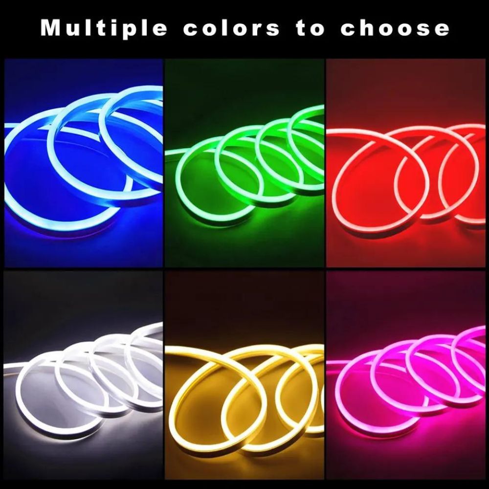 Furtun Led Luminos Neon Flex 1M, Lumina RGB Multicolor, IP65
