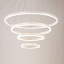 Lustra LED Minimalist Ring 4, suspendata, cu telecomanda, 288W, 15000lm, alb, cu trei tipuri de lumina