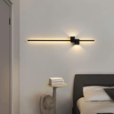 Aplica de perete cu LED Modern Liniar,  80cm, 28W, 1500lm, negru, cu trei tipuri de lumina