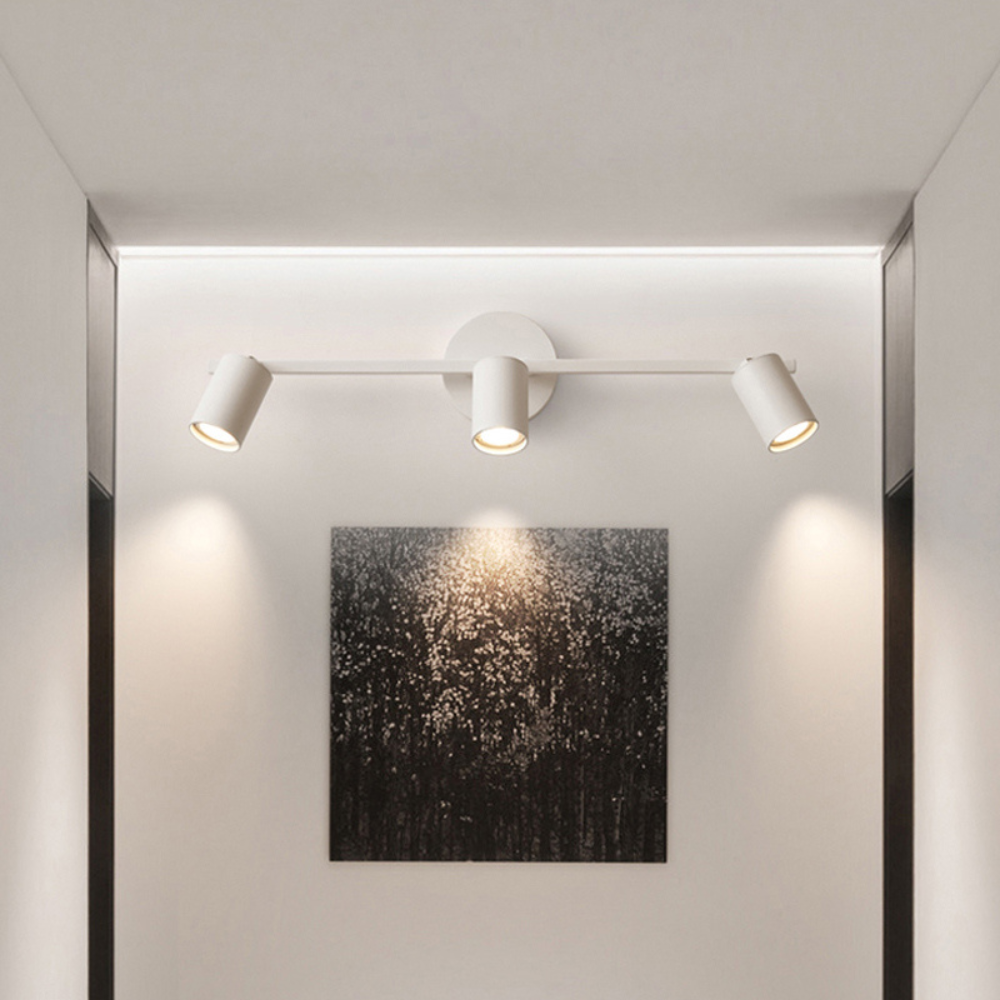 Aplica de perete cu LED, Modern Simplicity, cu 3 becuri, 30W, bec GU10, alb
