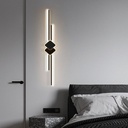 Aplica de perete cu LED, Nordic Minimal, 80W, negru, cu trei tipuri de lumina