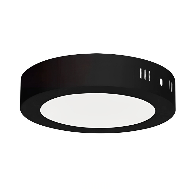 Plafoniera LED Caroline, 18W, 1300lm, 6400K, rotunda,IP20, negru, design minimalist