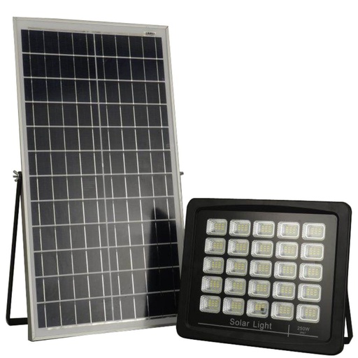 [LOG-MTX-250W] Proiector Solar Led 250W, Iluminat Perimeral, cu Panou Solar 5V 30W, Acumulator 30000mA, Led SMD5730 224 buc