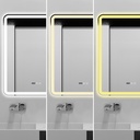 Andrei 3, Oglinda Baie 90X75 Led si Dezaburire, cu trei tipuri de lumina, Touch si Ceras digital