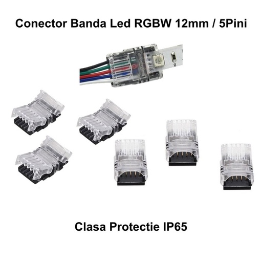 [ALX-18E015] Conector banda led RGB 12mm 5 pini 5 fire