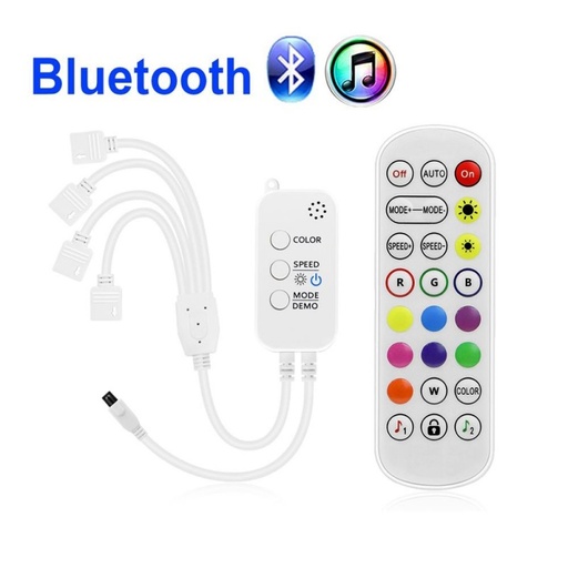 [ALX-18A085] Controller banda led RGB cu Bluetooth si telecomanda, alimentare 4 benzi