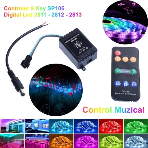 [ALX-18A110] Controller banda led Pixel Music react SP601E-2812