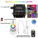 Controller banda led RGB TQ Music 2 canale RF, wifi si Telecomanda touch
