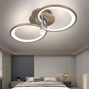 Lustra LED Circle Concept 2, cu telecomanda, 58W, 3000lm, gri, cu trei tipuri de lumina