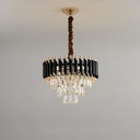 Candelabru Crystal Splendor 500, iluminat modern, 60W,  E14,  negru si auriu