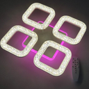 Lustra LED Square Concept Glow, cu telecomanda, 140W, alb, cu trei tipuri de lumina